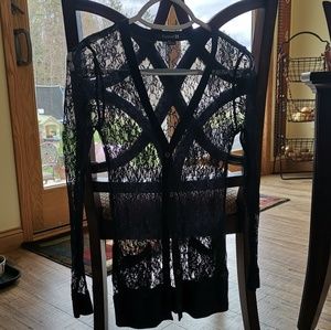 Forever 21 Black Lace Cardigan